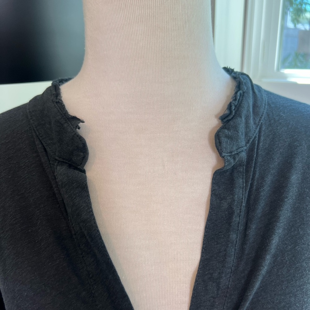 James Perse Cotton/linen blend grey long sleeve - Picture 5 of 8